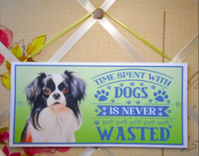Japanese Chin Dog Sign Hang Plaque Decor Choice of General or Special Occasion