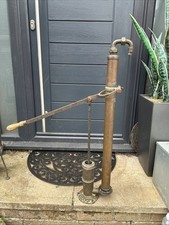 Antique Well Pump Copper/brass Hand Operated Cast Iron Vgc.
