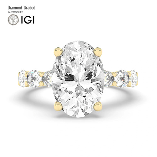 Oval diamond engagement ring - diamond,