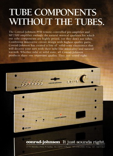 Conrad johnson amp preamp - conrad-johnson,