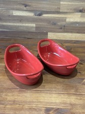 Ceramic Serving Dishes Oven To Table x2 Red 19.5cm This Morning by Prestige