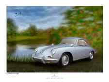 Porsche 356  Car Artist Signed