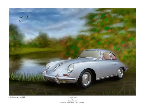 Porsche 356 car artist signed - 356,