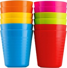 "Kids Cups Set of 12 Plastic