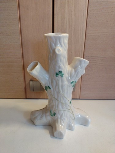 Belleek shamrock tree stump - stump, /