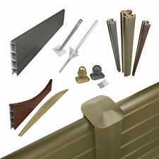 Plastic Fence Panels Composite Fencing Eco Replacement uPVC Garden Boards Posts