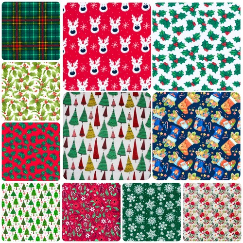 Christmas fat quarters poly - christmas,