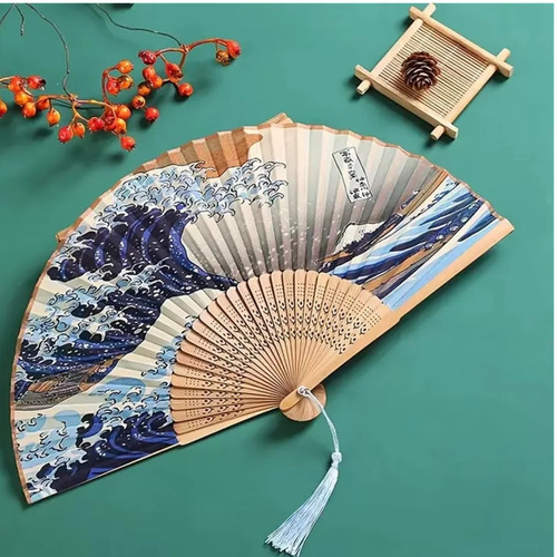 Folding fan hand held silk - held,