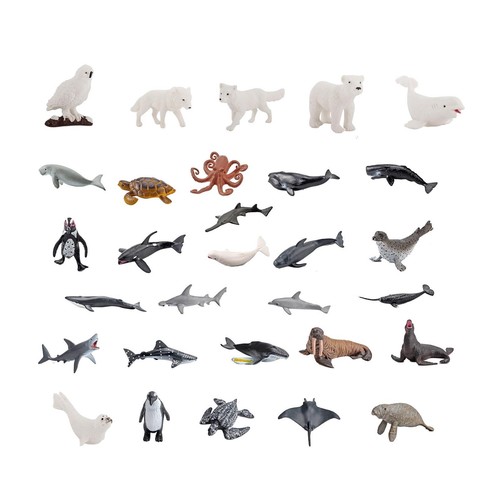 30x sea animals - 30x, mini