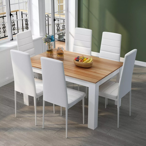 Oak dining table - 6, white