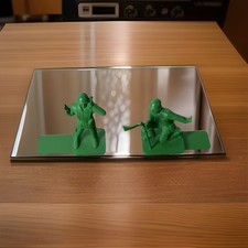 Vtg Metal  Soldier Bookends