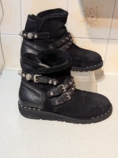 Mimmu Womens Black Suede Boots