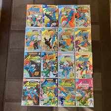 Action Comics 60 Comic Book Long Run- Job Lot DC Superman Bronze Age