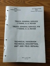 Land Rover 101, 1 Tonne Forward Control, Maintenance manual, EMERs.
