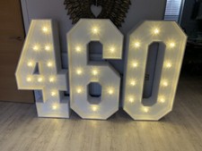 4ft Marquee Numbers and Letters TO BUY Made to order - Large Light Up  LED