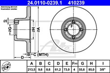2x ATE Brake Disc For Austin