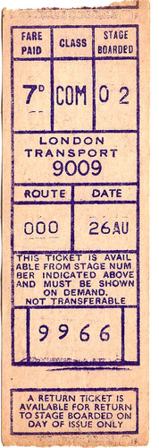 Bus ticket london transport - bus, ticket: