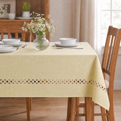 Khaki rectangle tablecloth - khaki,