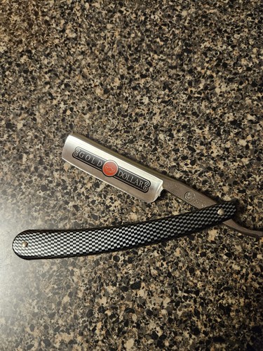 Gold dollar straight razor - straight,