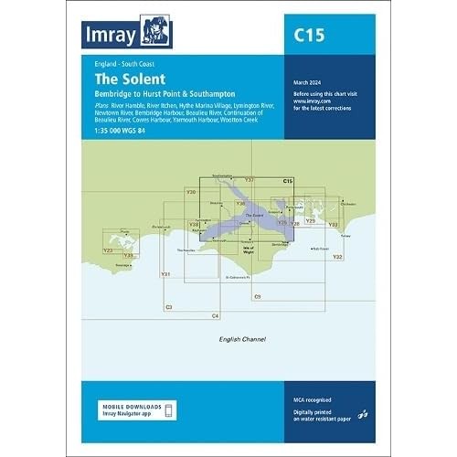 Imray chart c15 - chart, solent