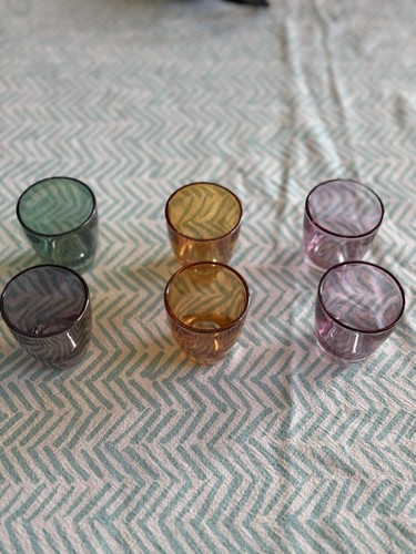 Coloured glass shot - 6x, glasses