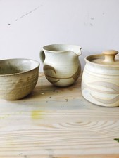 Agnew Pottery 3 Piece Set /Handmade/Wheel/Thrown