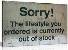 Banksy lifestyle quote canvas - lifestyle,