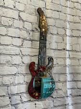 Red Guitar Mosaic Tile Wall