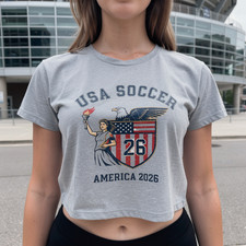 USA Soccer Crop Top Womens
