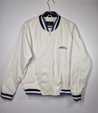 Vintage Henri Lloyd White Bomber Jacket S Varsity Sailing YKK Retro 90s 