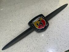 Genuine Fiat Abarth 500 Front Whiskers graphite grey and badge