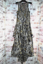 All Saints Katana Maxi Silk Georgette Long Multicolour Parachute Dress 10 BNWOT