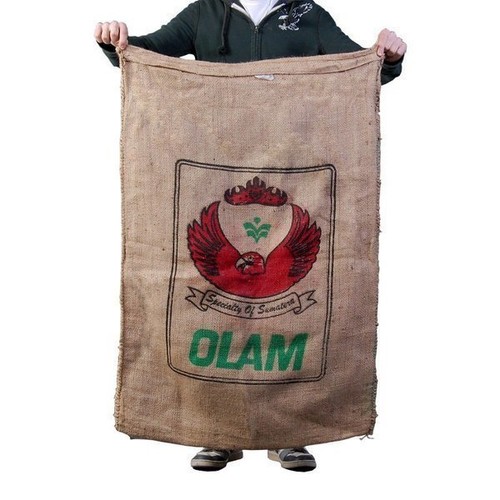 Burlap coffee bean sack bag - coffee,
