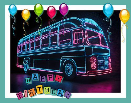 Neon happy birthday - neon,
