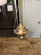 Brass hanging censer