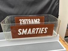 VINTAGE 60’s ROWNTREES SMARTIES PLASTIC RETAIL DISPLAY TRAY STEWART PLASTICS