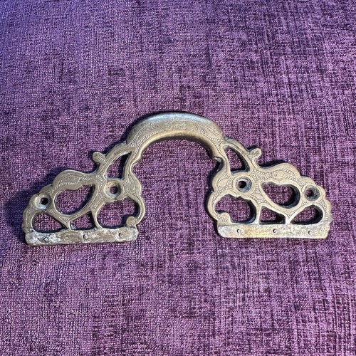 Vintage brass hidden drawer - brass,