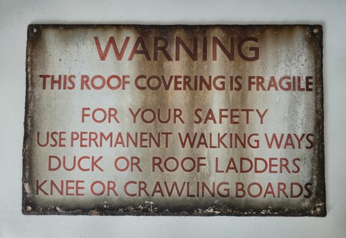 Vintage enamel metal - vintage, sign