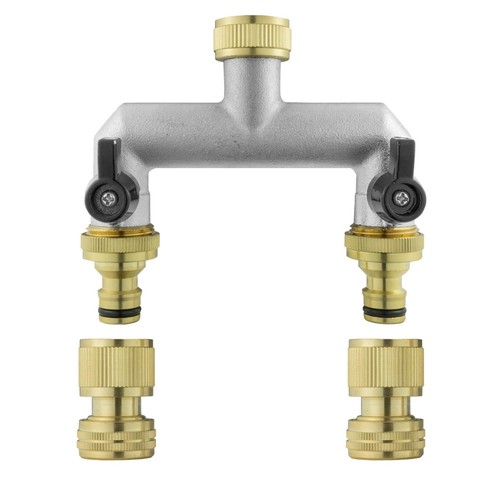 Brass way garden tap - 2,