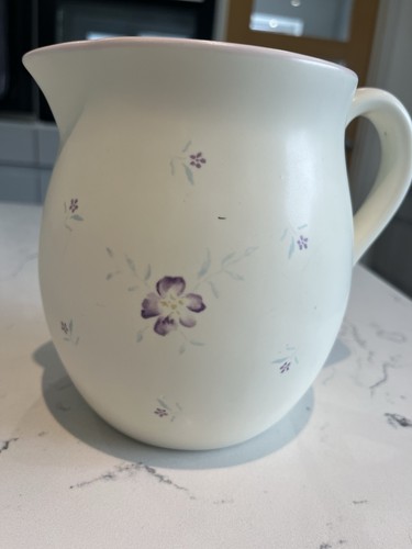 Ceramic jug cream with - ceramic, purple