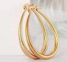 18K Gold Plated Oval Teardrop