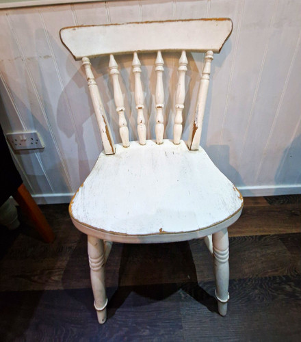 Vintage white painted wooden - white,