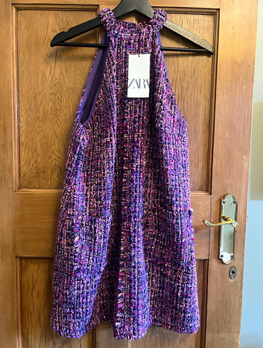 Zara women purple - purple, tweed