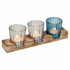 3 Glass Tea Light Candle