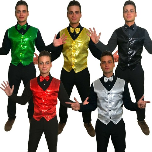 Sequin waistcoat bow - sequin, &