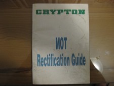 CRYPTON MOT RECTIFICATION GUIDE DATED 1995 48 A5 PAGES FAIR TO GOOD CONDITION