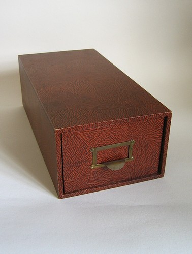 Vintage wood card index