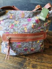 Womens Cloth Owl Print Cross