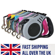 Retractable Dog Lead Training Pet Leash 5m Extendable Dog Puppy Nylon Pet Leads