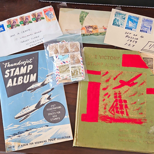 Vintage postage stamp albums - vintage,
